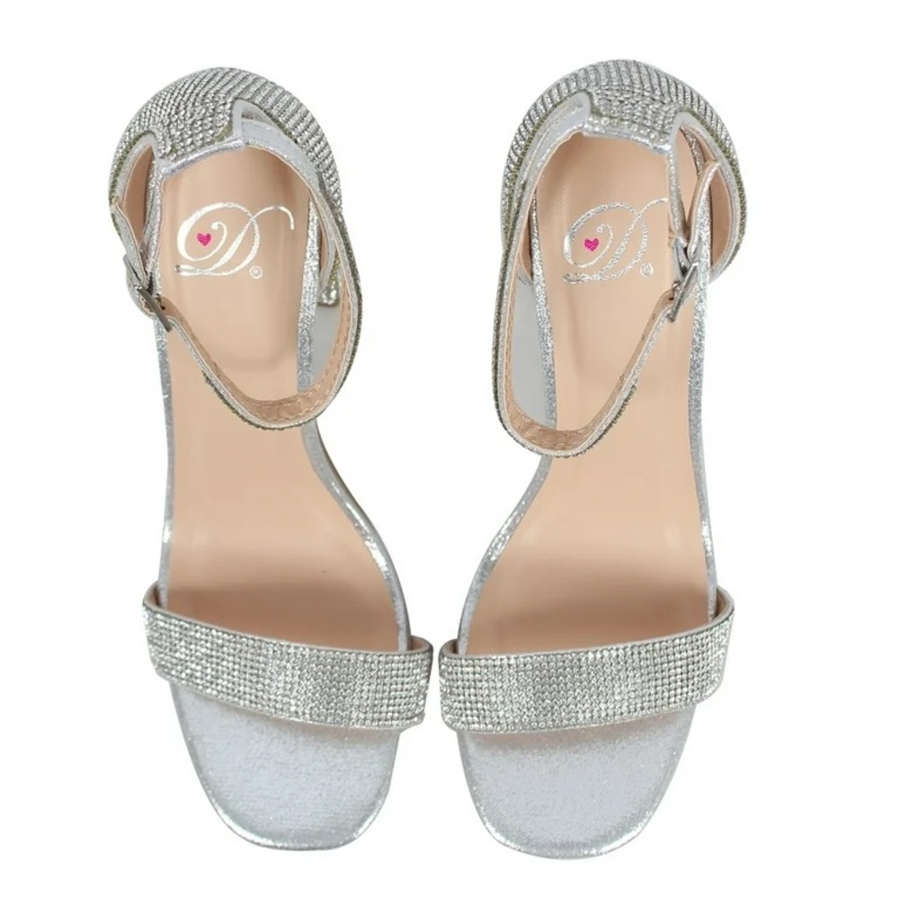 Delicious Silver Rhinestone Heels - Picture 2 of 7
